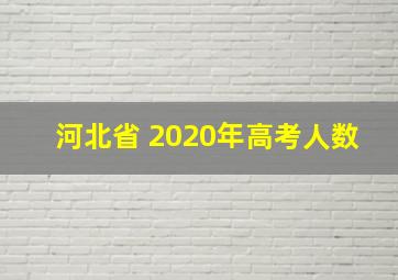 河北省 2020年高考人数